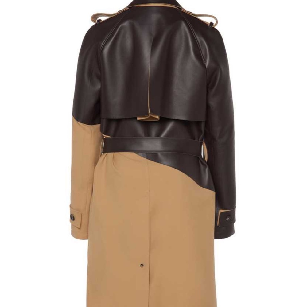 BOTTEGA VENETA NWT Leather and Wool Trench. - Picture 7 of 13